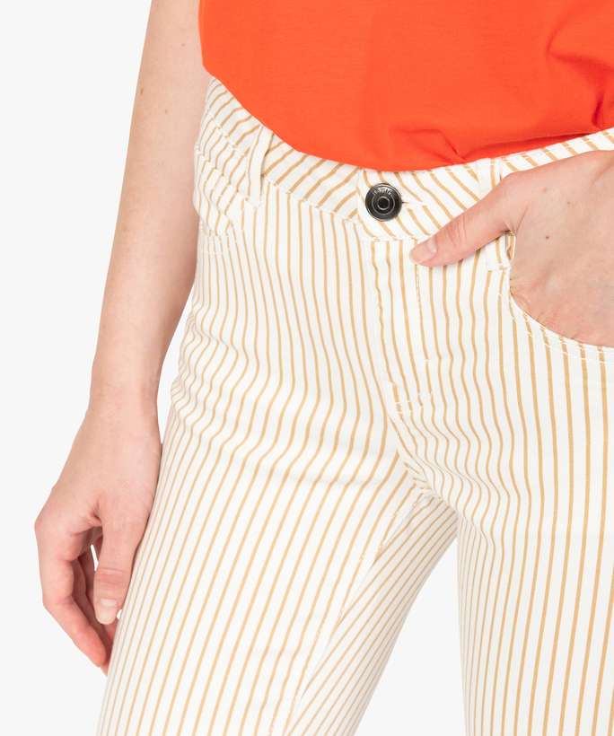 Pantalon slim rayé