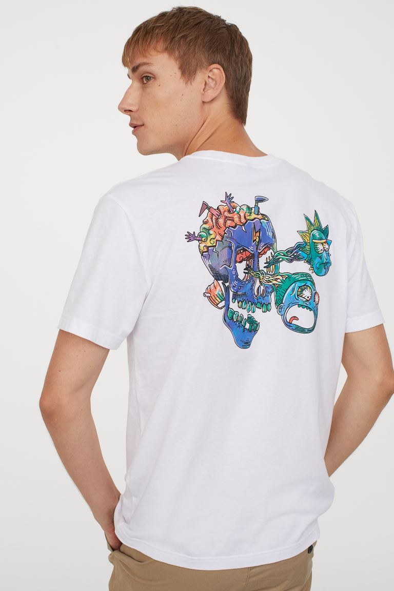 tshirt imprimé dos