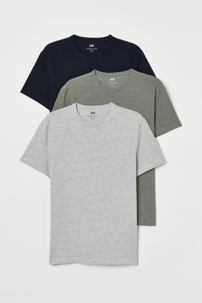 tshirt slim fit x3